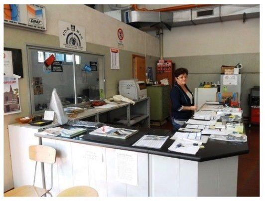 ufficio amministrazione in officina