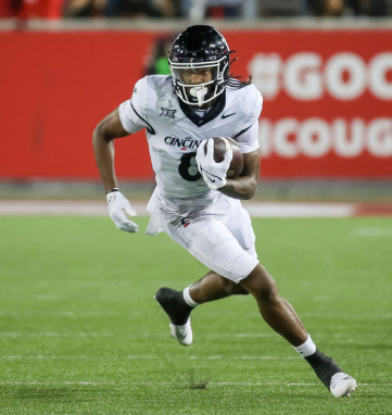 A football player with the number 8 on his jersey