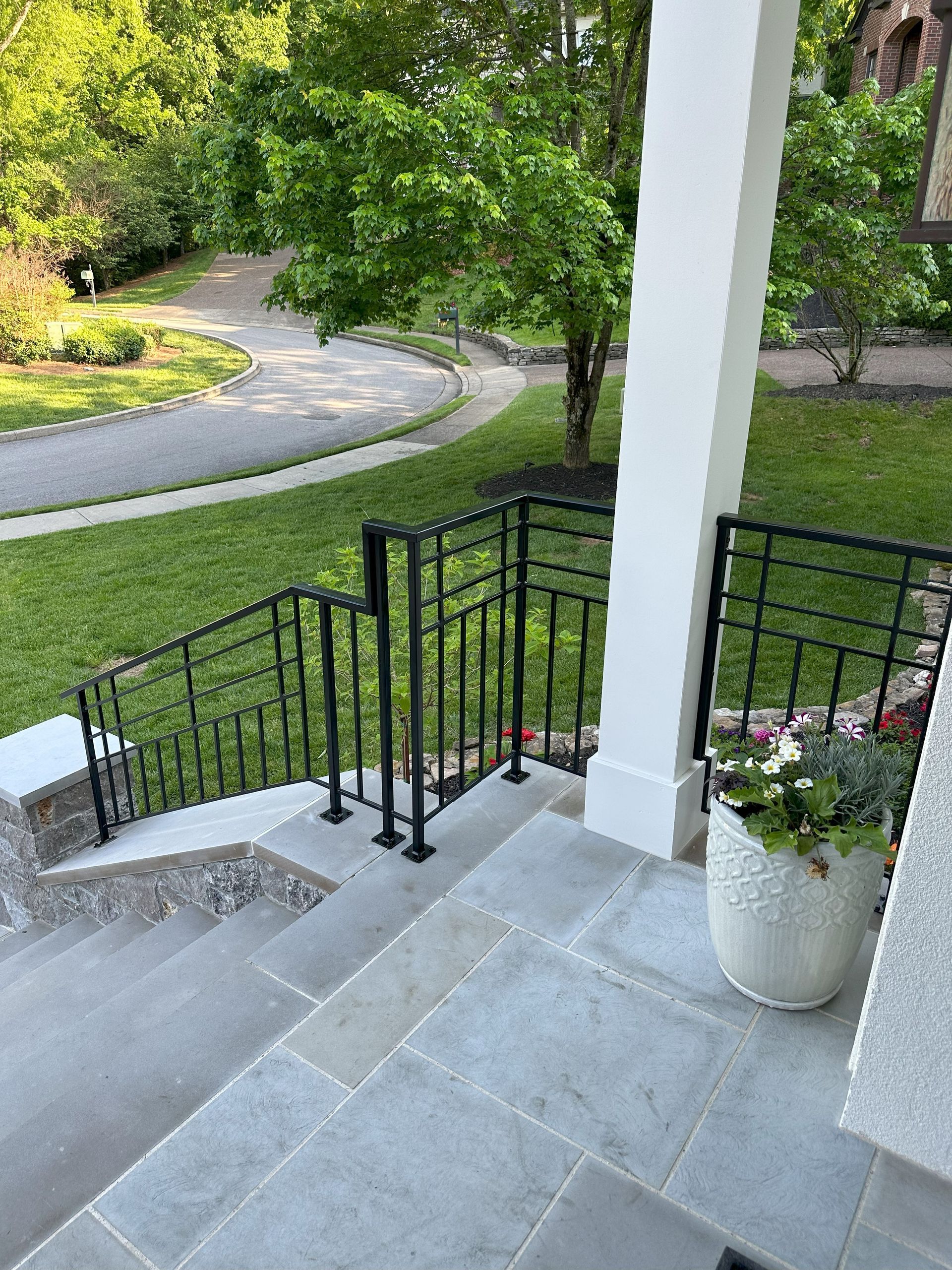 front porch handrail fence