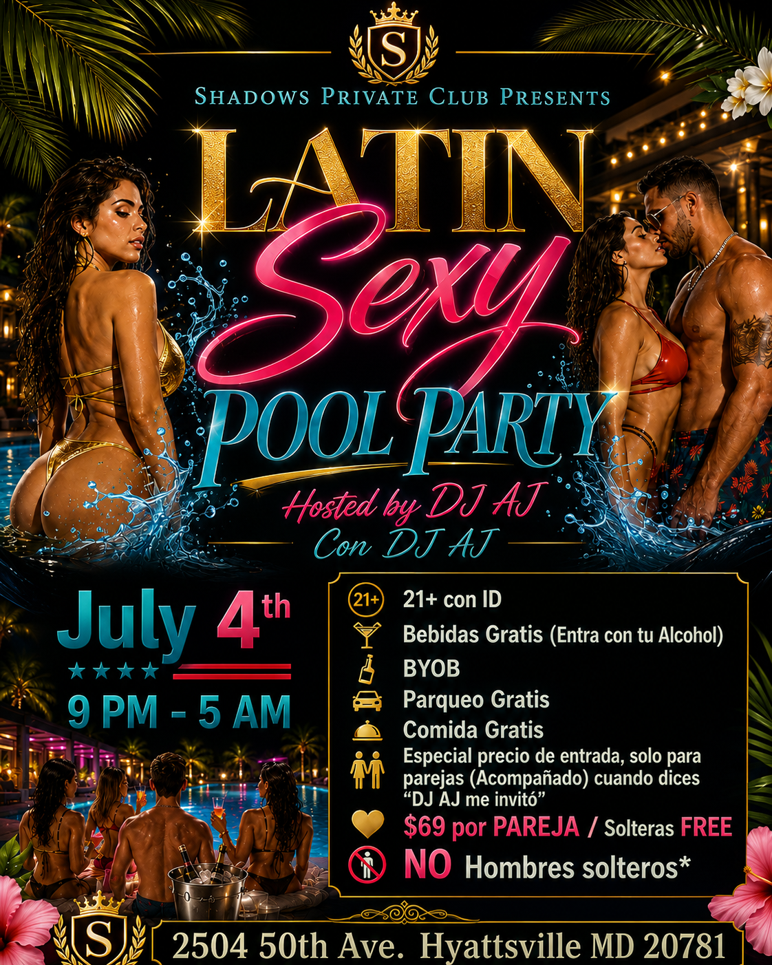 Latin Sexy Pool Party Night