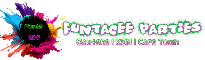 A colorful logo for a company called puntace parties