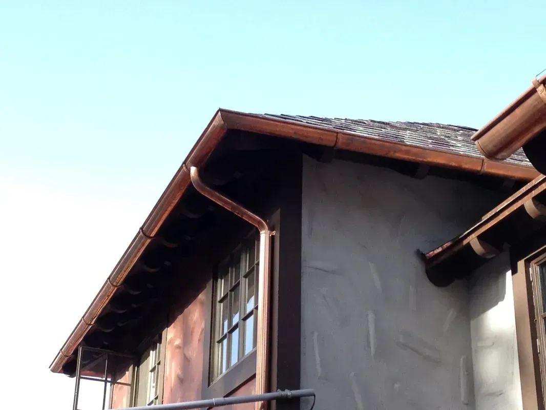House with A Copper Gutter on The Side of It | Santa Rosa, CA | Morris Heating and Sheet Metal