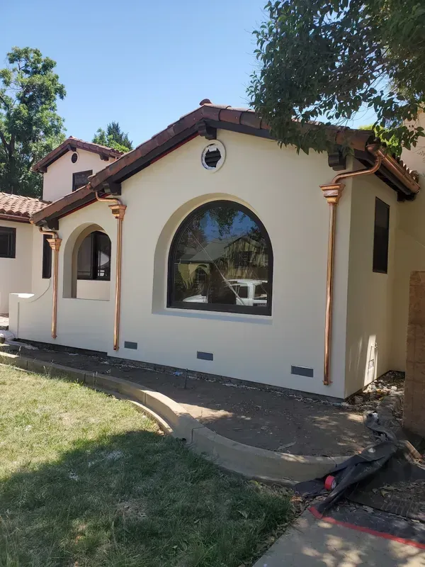 White House with Arched Windows and Copper Gutters | Santa Rosa, CA | Morris Heating and Sheet Metal