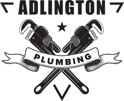 A black and white logo for adlington 7 plumbing