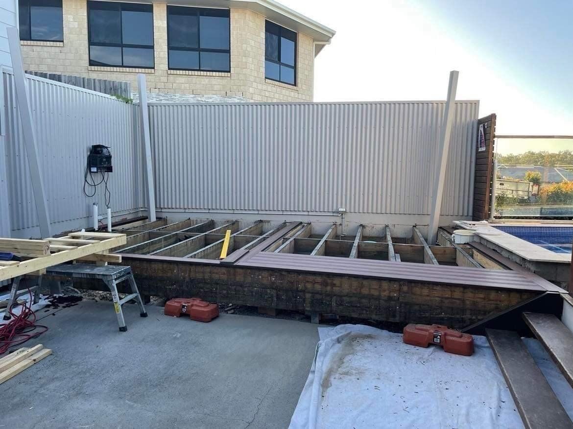 Construction Site For New Decking — Jones Building Group In Inverness, QLD