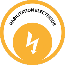 Un cercle jaune avec un éclair à l'intérieur