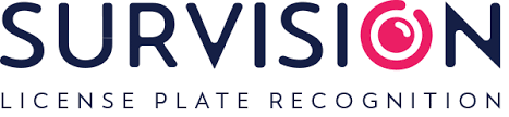 Le logo de surveillance de la reconnaissance des plaques d'immatriculation est représenté sur fond blanc.