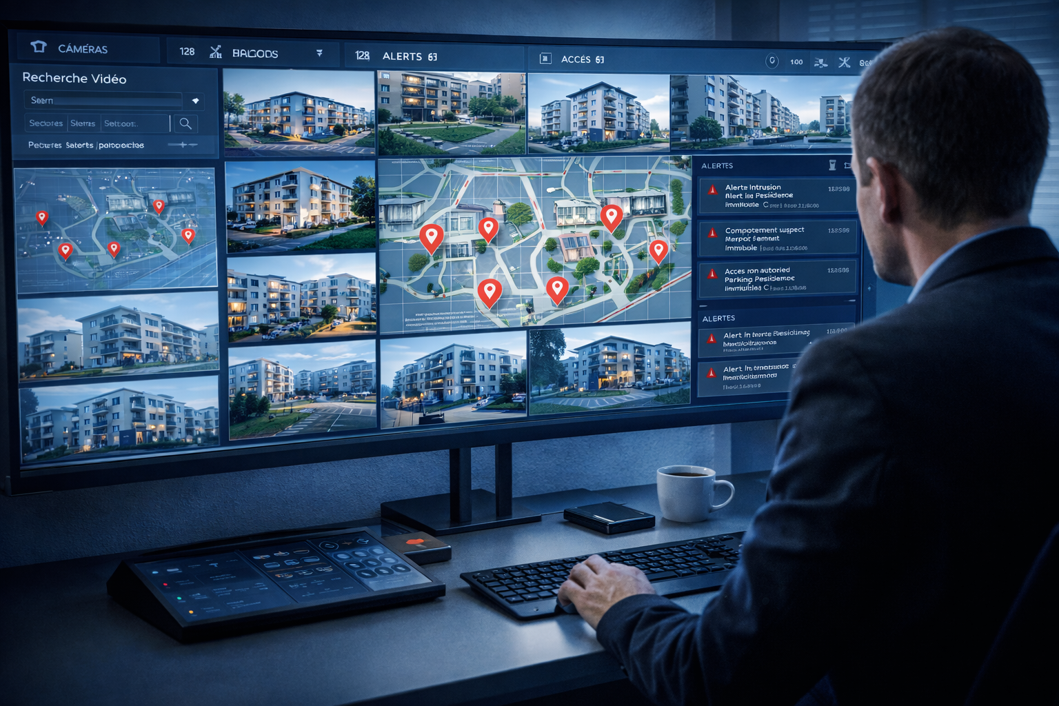 Supervision vidéo centralisée des caméras de plusieurs résidences sociales