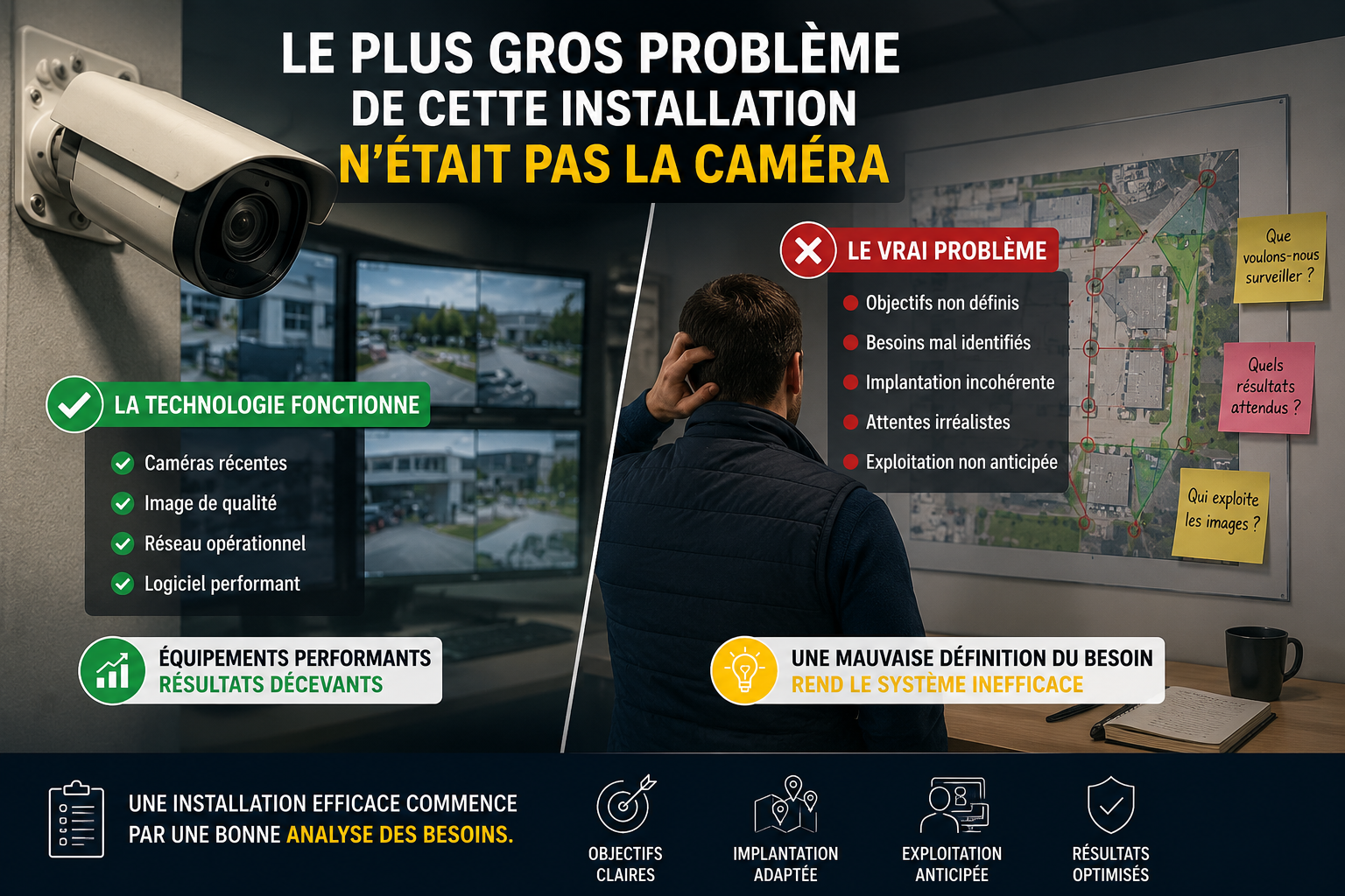 Le plus gros problème de cette installation n'était pas la caméra