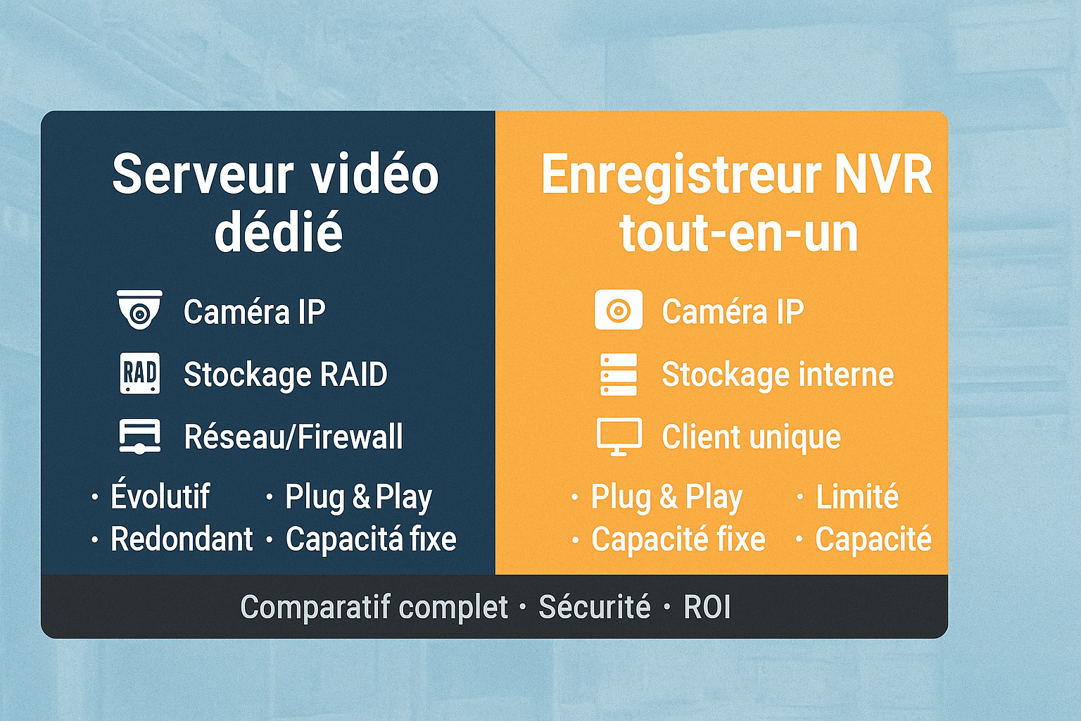 Comparatif entre serveur vidéo dédié et NVR tout-en-un pour la sécurité vidéo d’un site industriel 