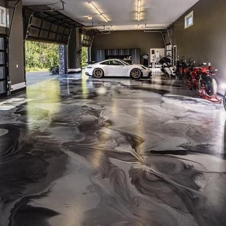 Stamped concrete patio