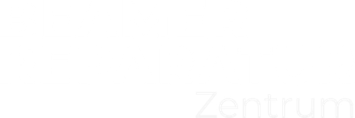 Ein weißes Logo mit dem Wort „Beamer Reparatur Zentrum“ darauf.