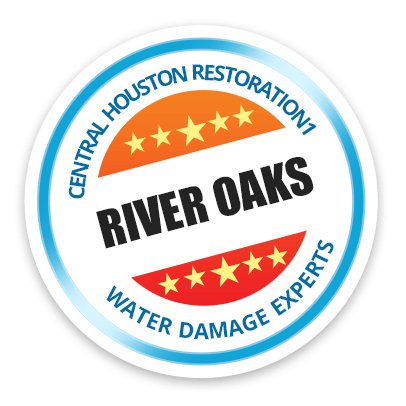 A logo for river oaks water damage experts