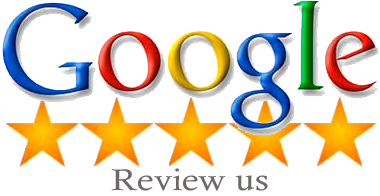 A google review us logo with five stars