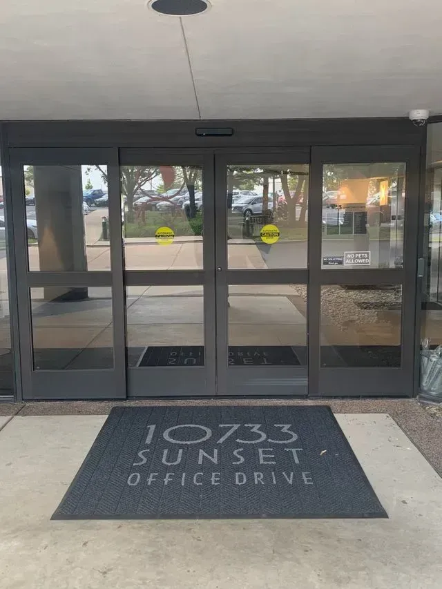 The entrance to the 10733 sunset office drive building