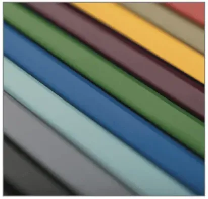 A bunch of different colored sheets of paper stacked on top of each other