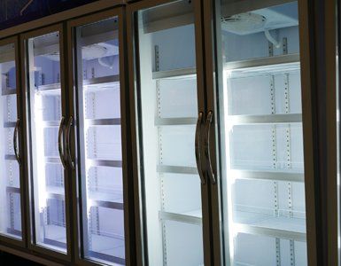 Commercial Refrigeration — Empty Refrigerator Showcase in Port Lavaca, TX