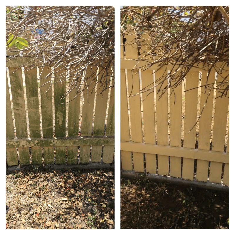 Removing Dirt From Fence — CPR Exterior Cleaning in Svensson Heights, QLD