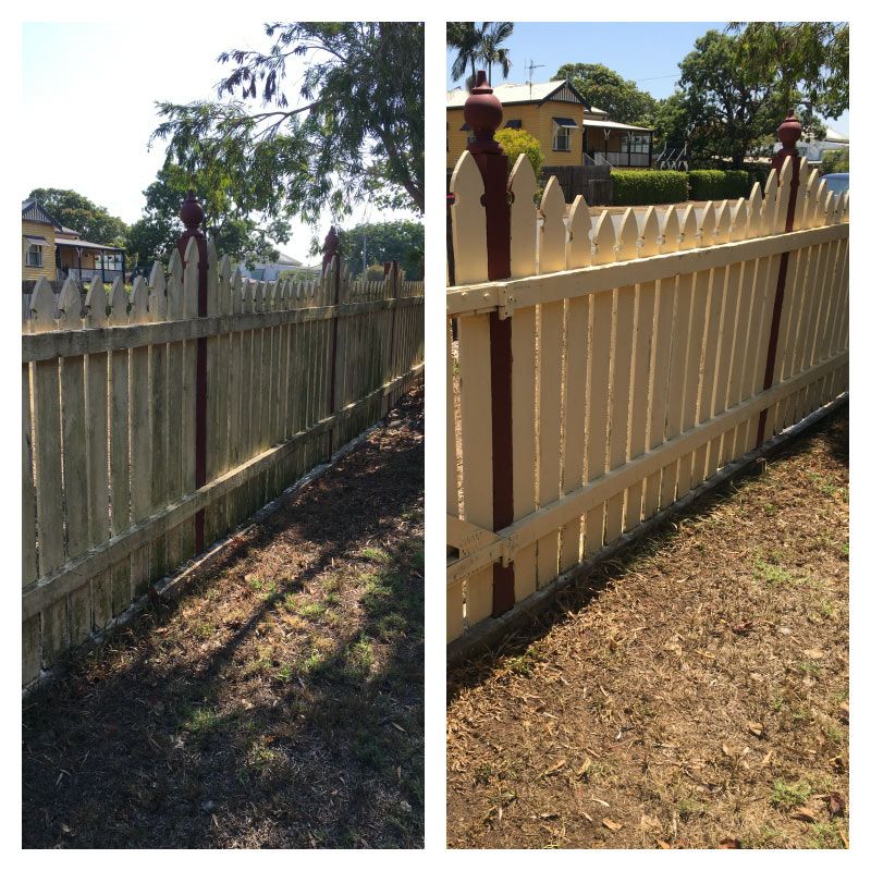 Before and After Fence Cleaning — CPR Exterior Cleaning in Svensson Heights, QLD