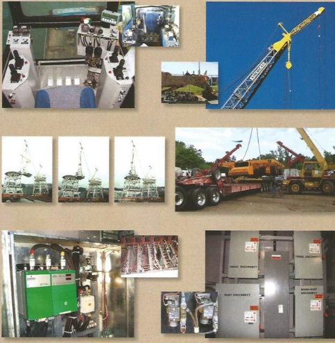 A collage of pictures shows various types of machinery
