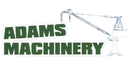 A logo for Adams Machinery