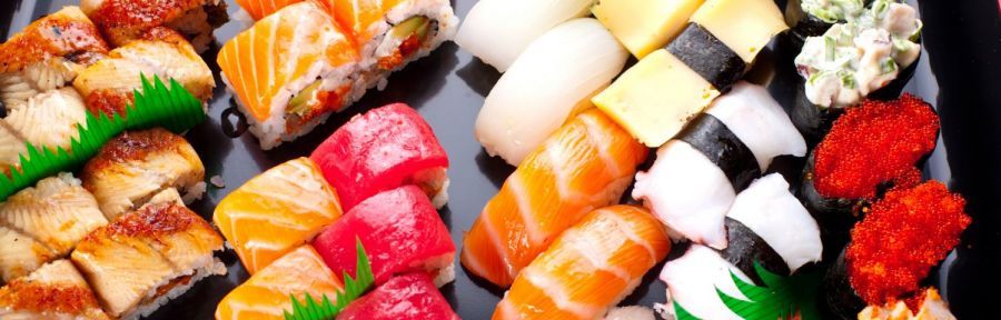 A selection of fresh sushi at a Japanese restaurant in Moonee Ponds