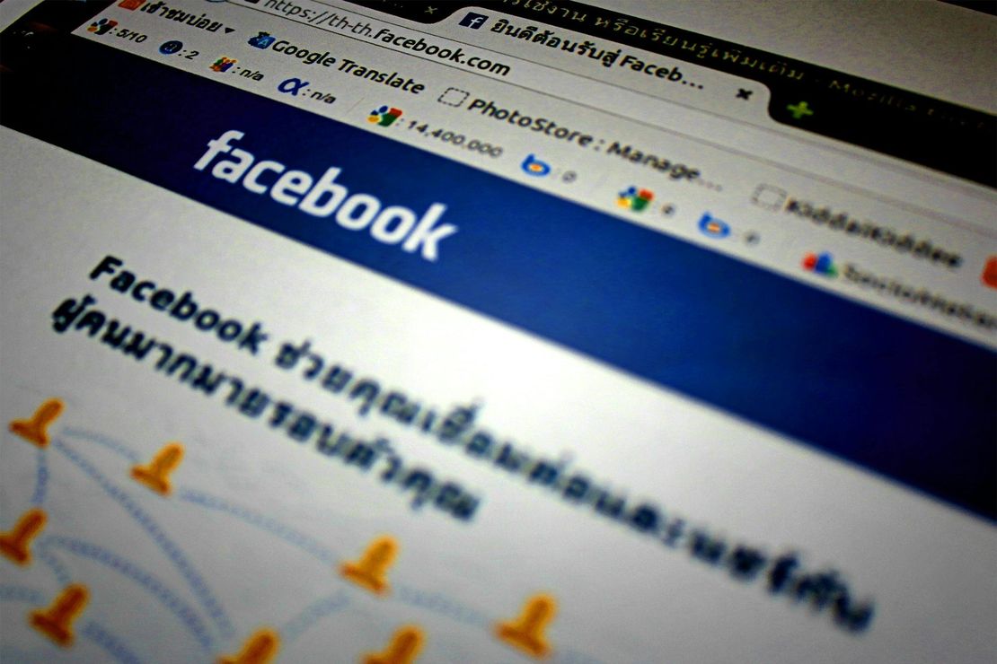 A close up of a facebook page on a computer screen