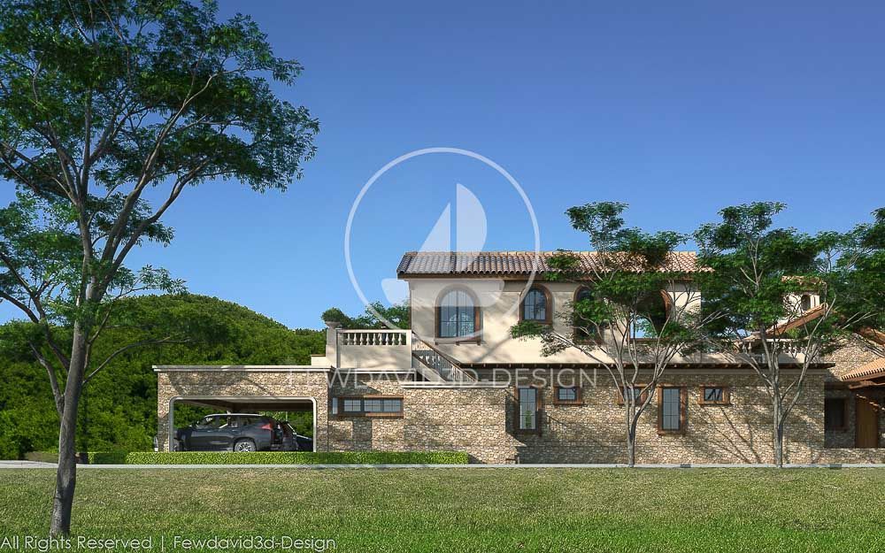 รับออกแบบบ้านสไตล์ทัสคานี สวยงาม หรูหรา