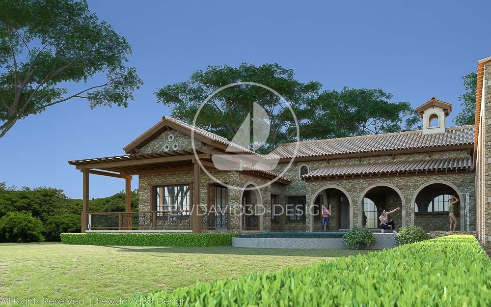 รับออกแบบบ้านสไตล์ทัสคานี สวยงาม หรูหรา