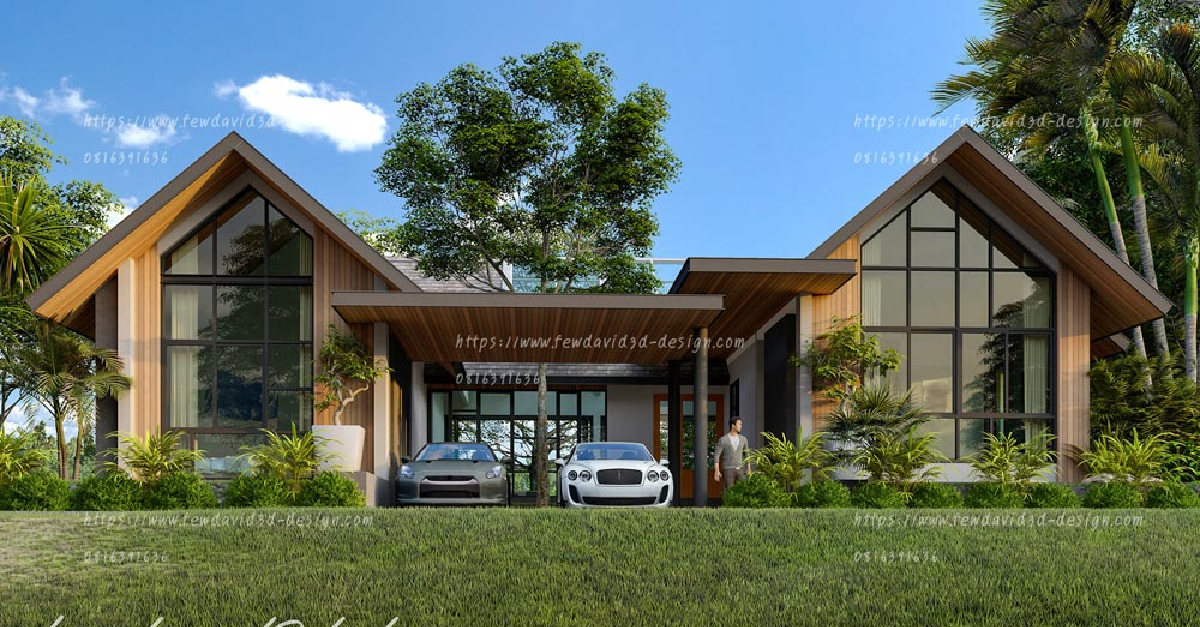 รับออกแบบบ้าน,แบบบ้านชั้นเดียว