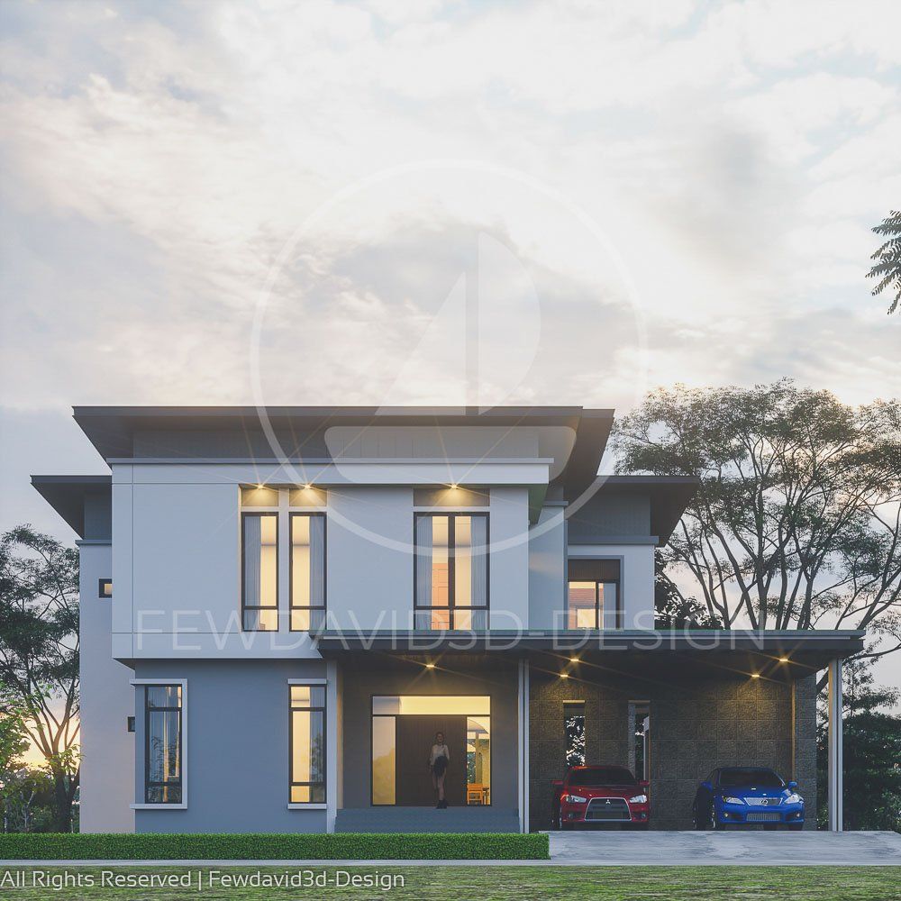 บ้านโมเดิร์น 2 ชั้น