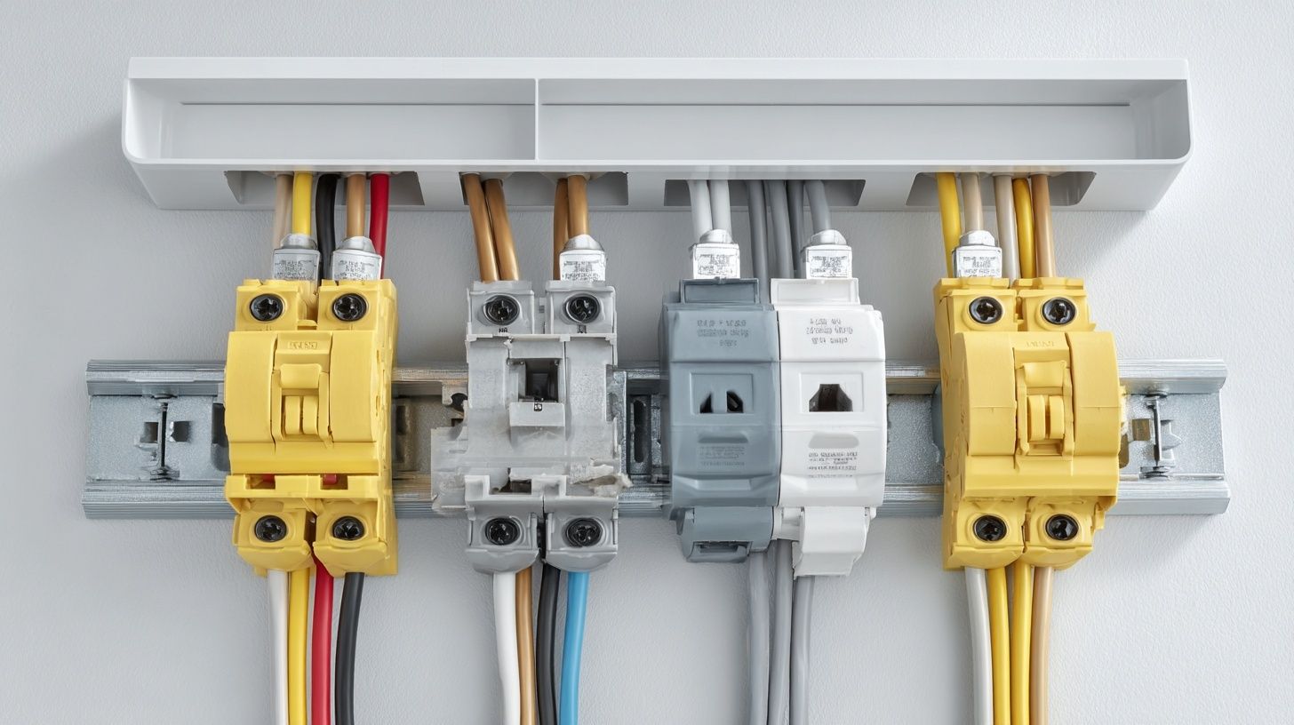 Electrical system installation in a new home, isolated on seamless white, soft shadows, high key lighting, commercial stock photo, copy space