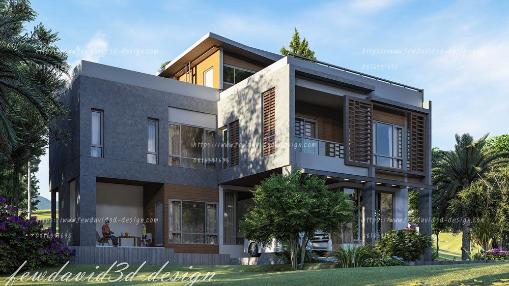 รับออกแบบบ้านโมเดิร์น