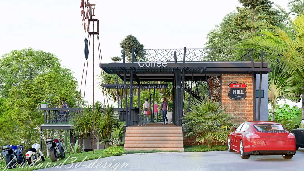 รับออกแบบร้านกาแฟ ร้านอาหาร