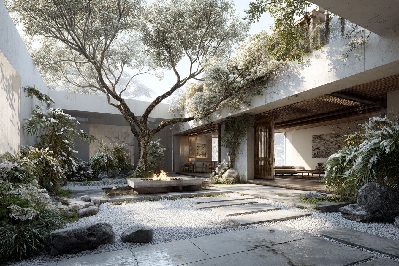 Architectural environment enhancement for a house render