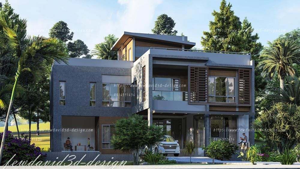 รับออกแบบบ้านโมเดิร์น