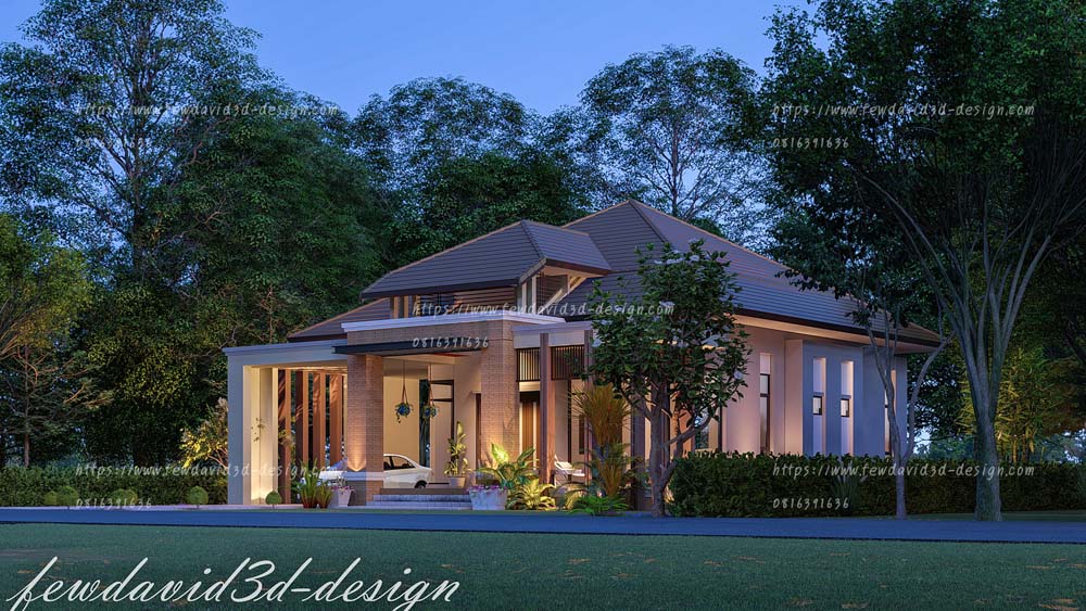 รับออกแบบบ้าน ชั้นเดียว