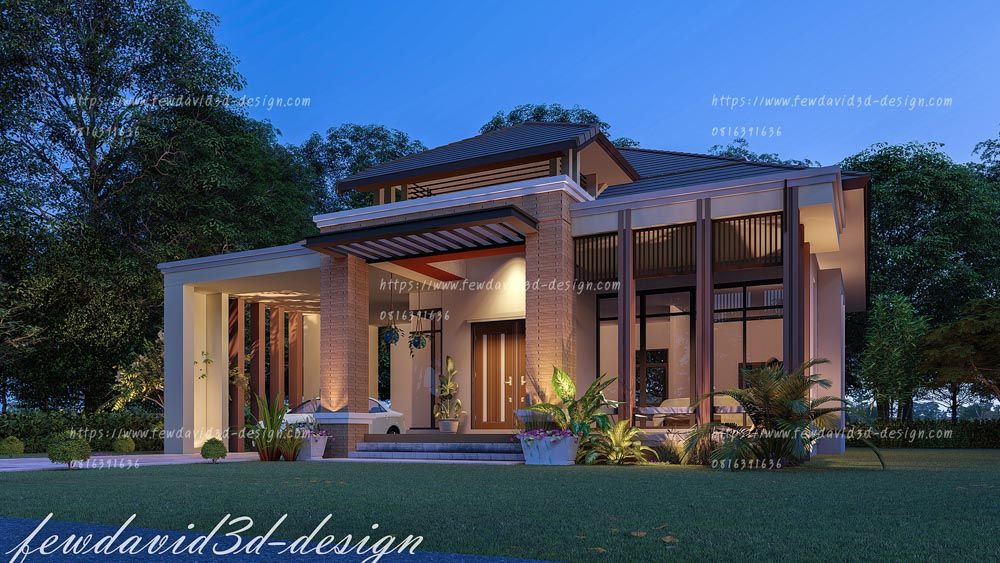 รับออกแบบบ้าน ชั้นเดียว