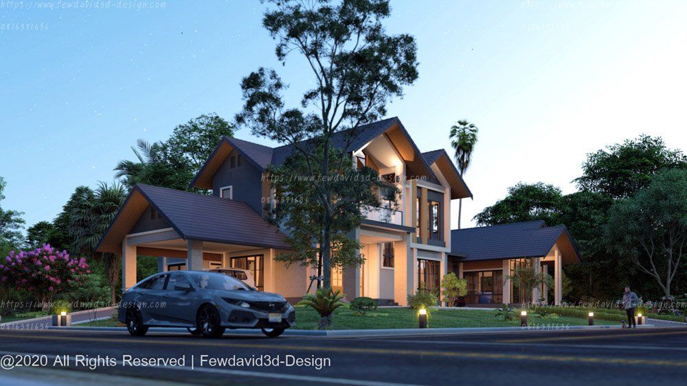 รับออกแบบบ้าน 2 ชั้น