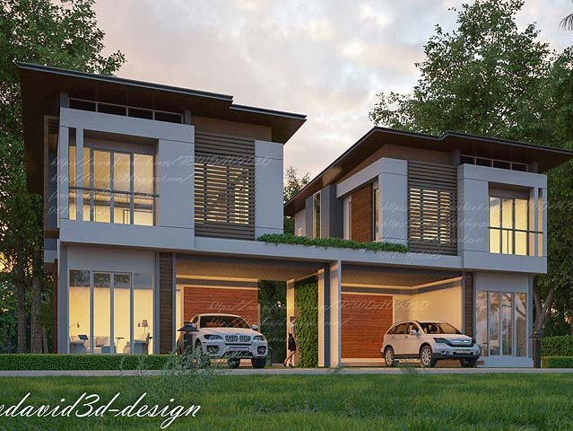 บ้านแฝด 2 ชั้น