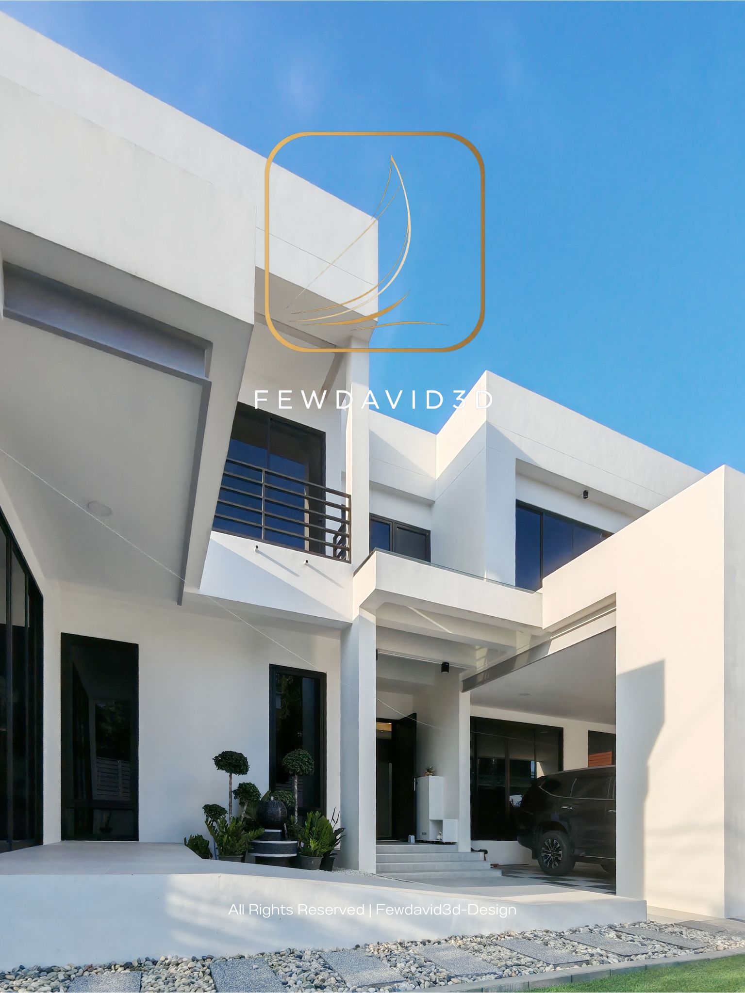 บ้านหรูสไตล์โมเดิร์น โดดเด่นด้วยดีไซน์เรียบง่ายและพื้นที่ใช้สอยกว้างขวาง