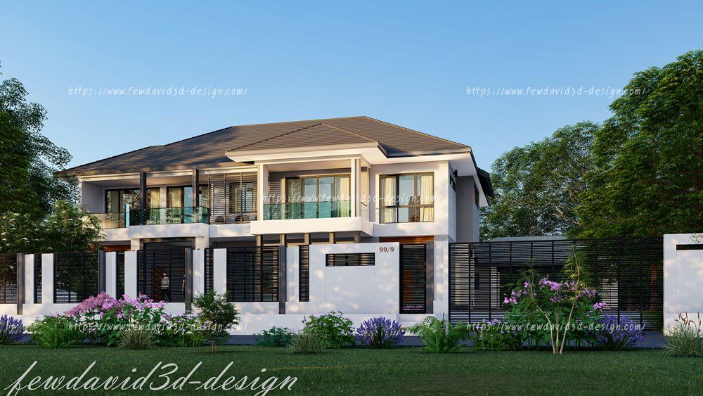 รับออกแบบบ้าน 2ชั้น