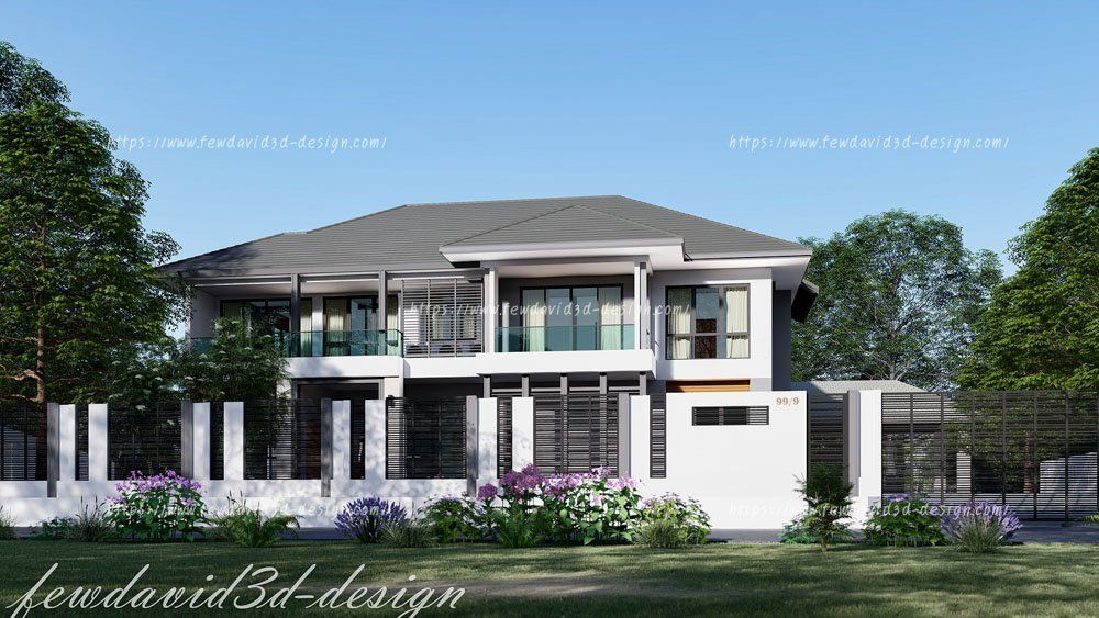 รับออกแบบบ้าน 2ชั้น