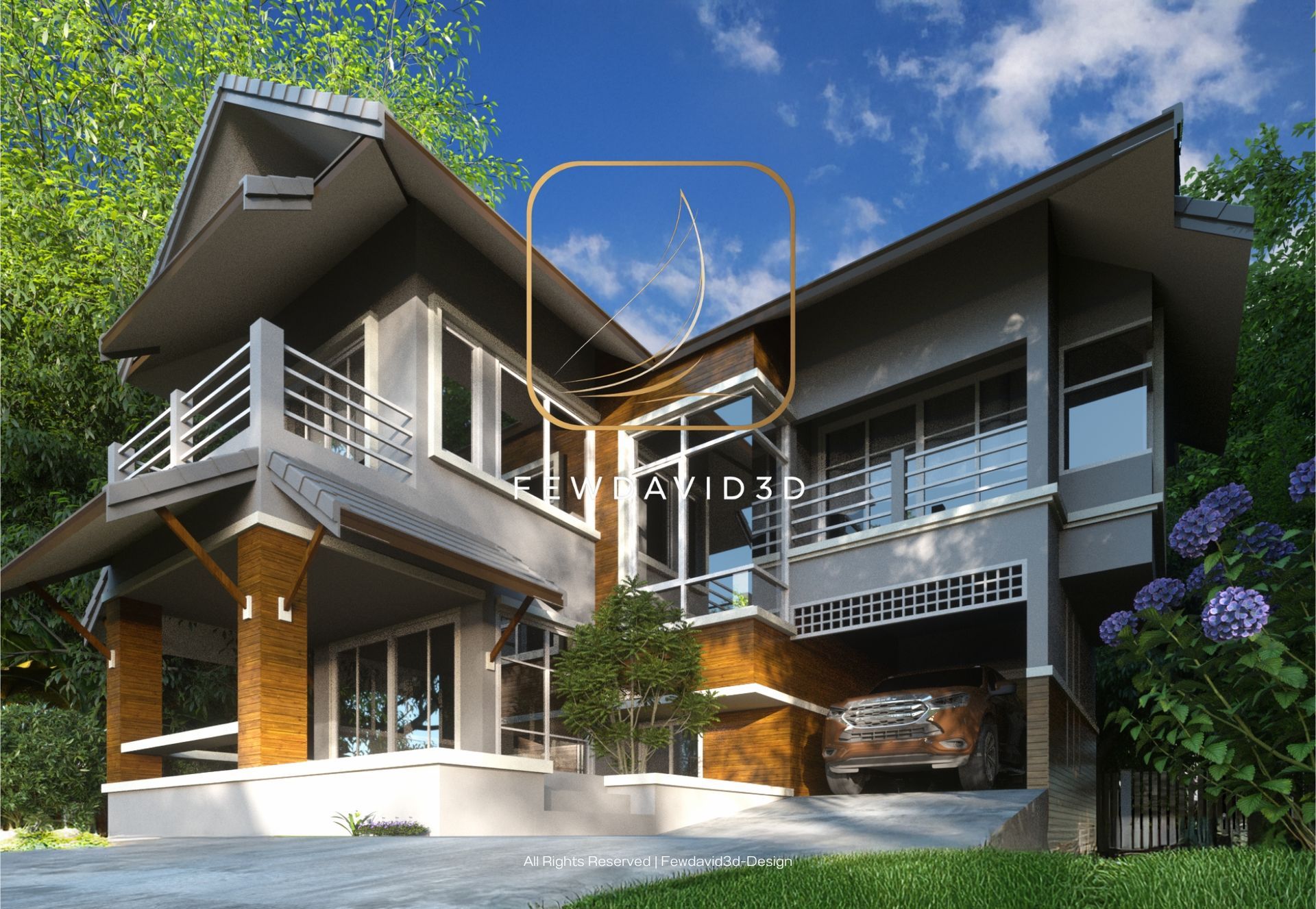 ภาพบ้าน2ชั้น บ้านต้นแสง ที่ออกแบบมาอย่างลงตัว