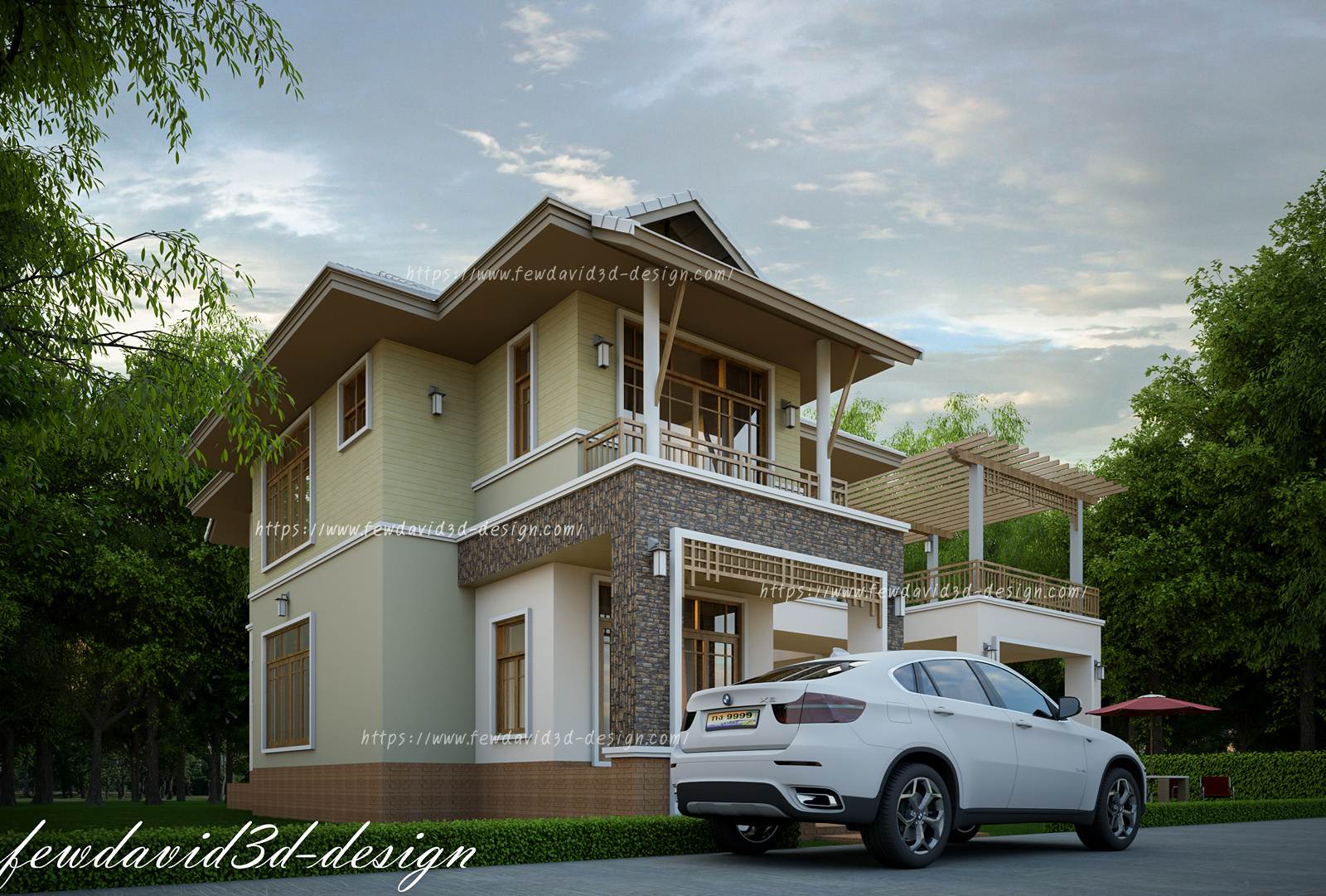 บ้านพักอาศัย2ชั้น อ.เวียงสระ จ.สุราษฎร์ธานี บริษัท 3dformwork