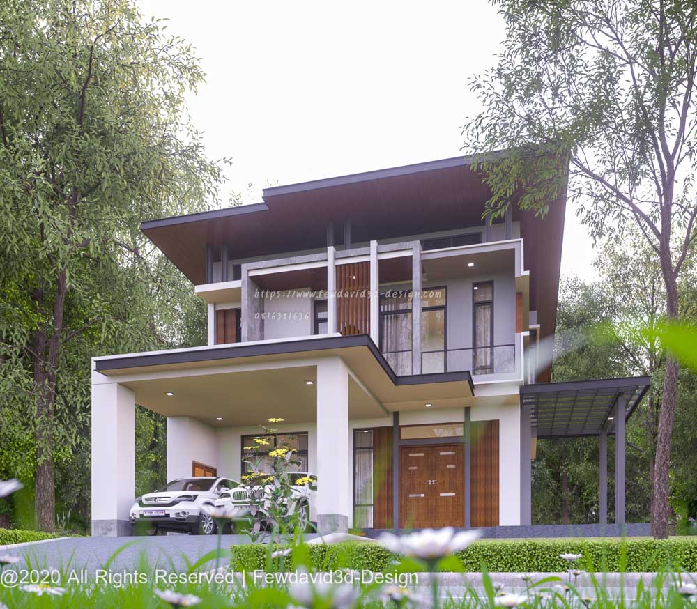 รับออกแบบบ้านโมเดิร์น