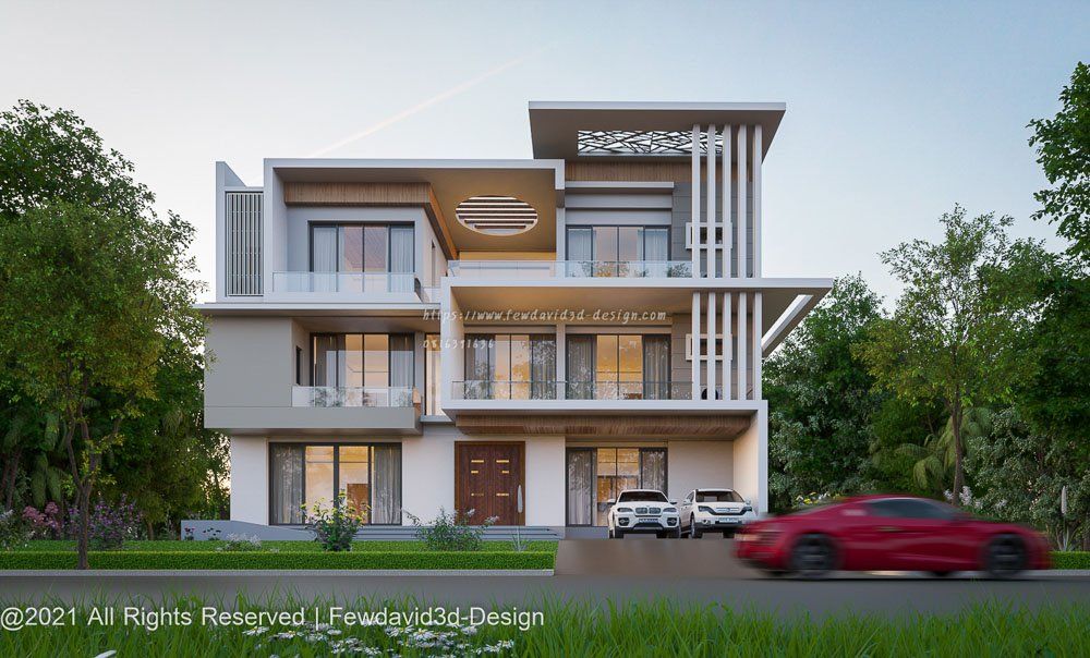 รับออกแบบบ้าน บ้าน3ชั้น