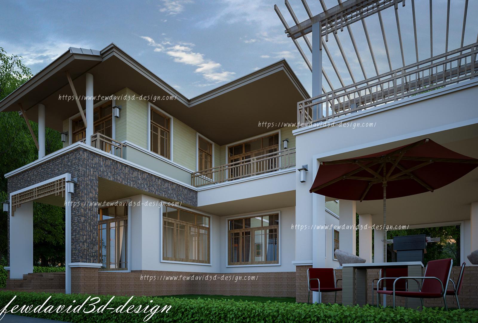 บ้านพักอาศัย2ชั้น อ.เวียงสระ จ.สุราษฎร์ธานี บริษัท 3dformwork