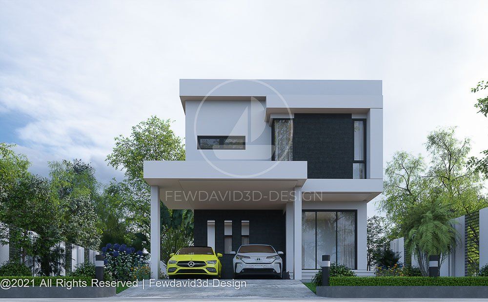 รับออกแบบ บ้าน,บ้านโมเดิร์น,สถาปนิก,2ชั้น