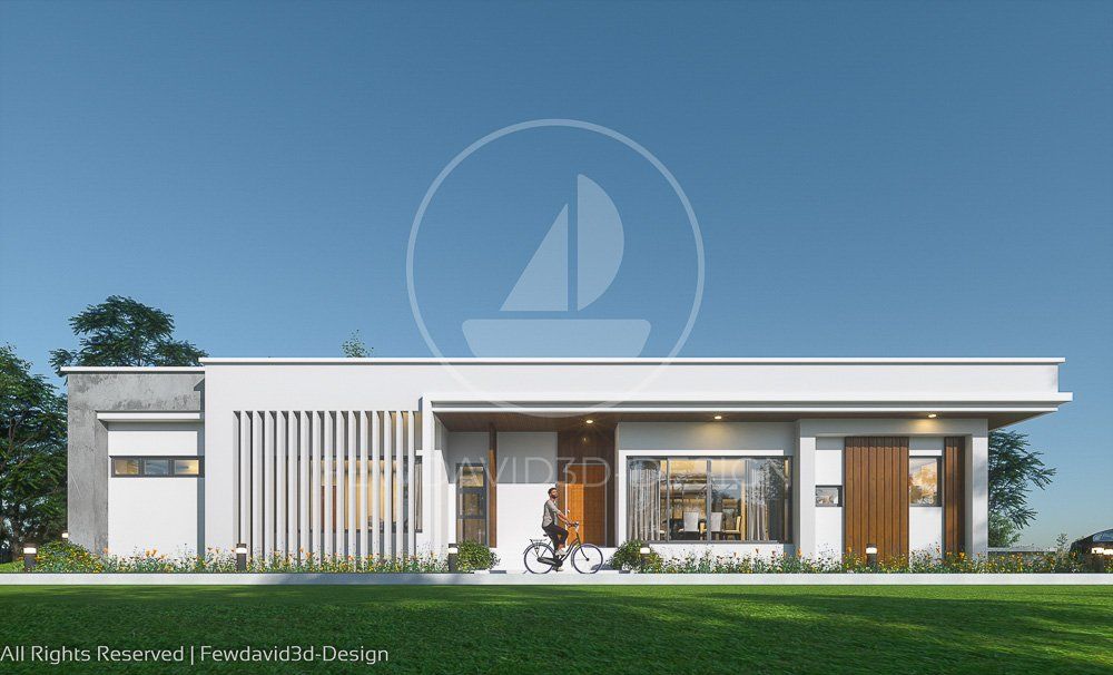 บ้านโมเดิร์นชั้นเดียว,บ้านพักอาศัยชั้นเดียว จ.เพชรบูรณ์/คุณยักษ์ฯ